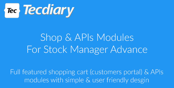 Shop (Shopping Cart) & APIs Modules for Stock Manager Advance v3.2.16