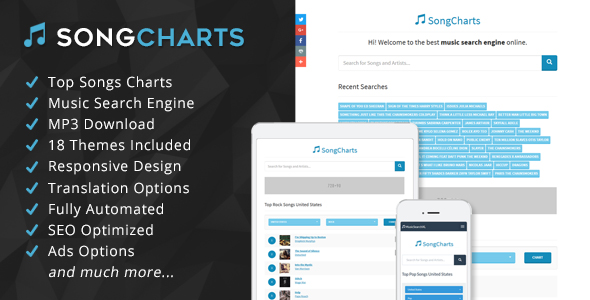 SongCharts v1.4 - Top Songs Charts and Music Search Engine
