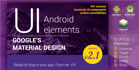 Material Design UI Android Template App v2.1
