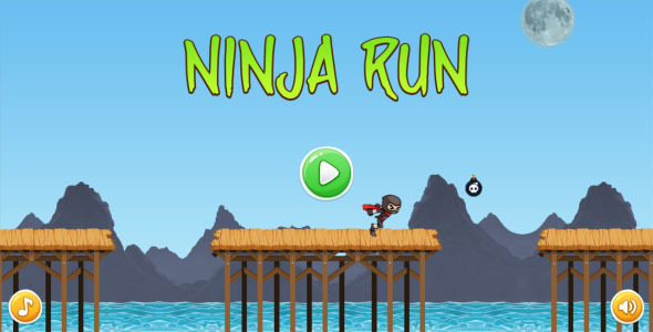 Ninja Run - HTML5 Mobile Game (Capx)