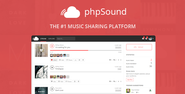 phpSound v2.0.2 - Music Sharing Platform 