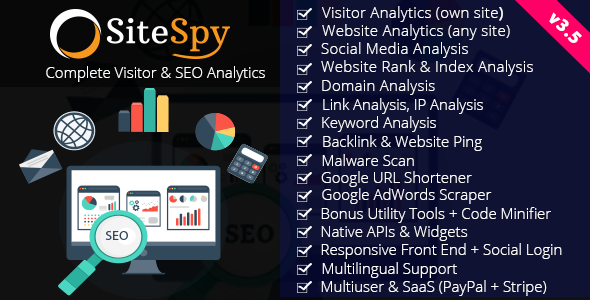 SiteSpy v3.5 - Complete Visitor & SEO Analytics