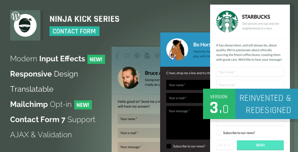 Ninja Kick: WordPress Contact Form v3.4.2