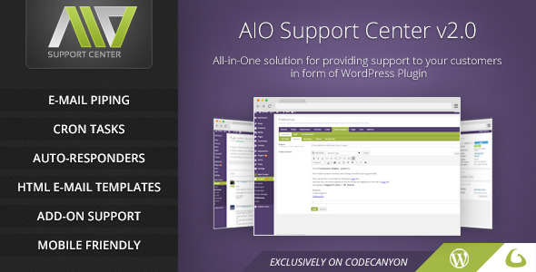 AIO Support Center v2.2 - WordPress Ticketing System