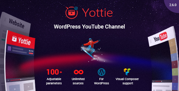 Yottie v2.6.0 - YouTube Channel WordPress Plugin
