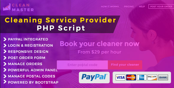 Clean Master - Cleaning Domestic Service PHP Script