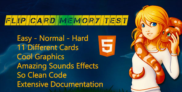 Flip Card Memory Test - HTML5 Game