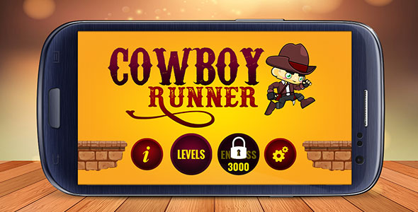Cowboy Runner: Western Journey - Android Buildbox Game with Admob