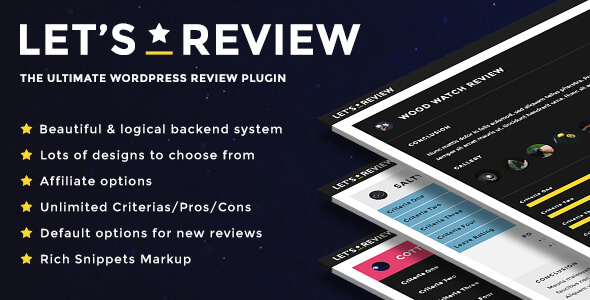 Let's Review v2.1 - WordPress Plugin With Affiliate Options