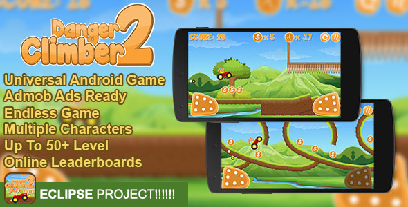 Danger Climber 2 + Admob + Online Leaderboard + Multiple Characters