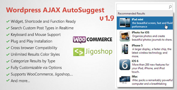 WordPress AJAX Search & AutoSuggest Plugin v1.9.9
