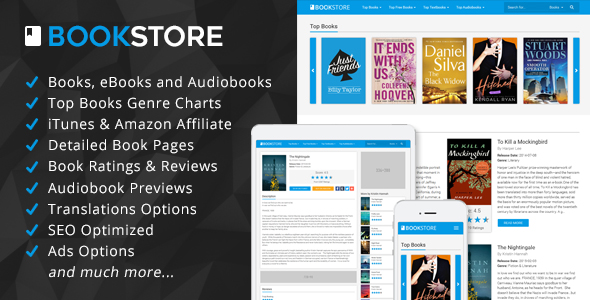 BookStore - Books, eBooks and Audiobooks Affiliate Script