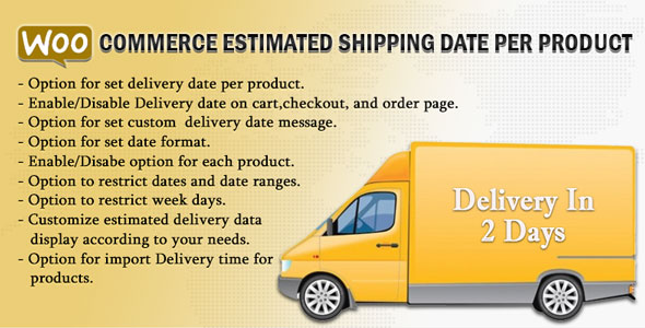 WooCommerce Estimated Shipping Date Per Product v1.8
