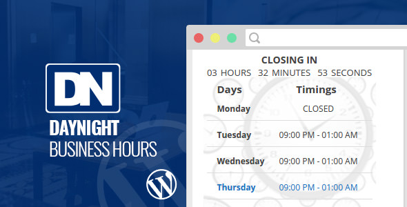 Day Night Business Hours WordPress Plugin v1.0.1
