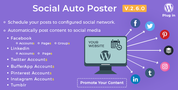 Social Auto Poster v2.6.0 - WordPress Plugin