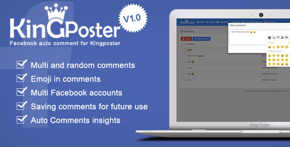 Facebook Auto comment v1.1.6 - Module for Kingposter