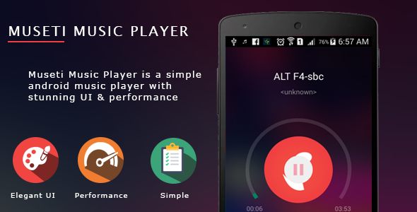 Museti Music Player with admob
