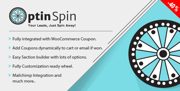 OptinSpin v1.8 - Fortune Wheel Fully Integrated With WooCommerce