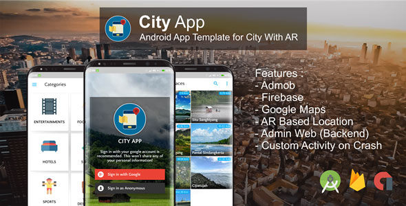 City App (Firebase, Admob, Augmented Reality) v1.3.0