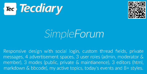 Simple Forum v1.3.7 - Responsive Bulletin Board
