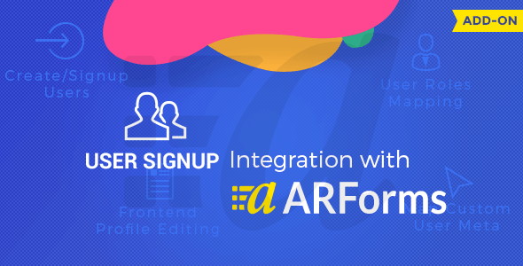 User Signup for Arforms v1.6