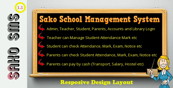 Responsive Sako School Management System 