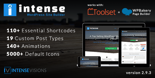 Intense v2.9.3 - Shortcodes and Site Builder for WordPress