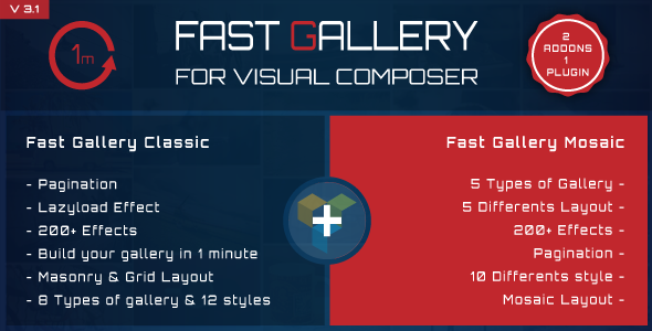 Fast Gallery for Visual Composer v3.1 - Wordpress Plugin