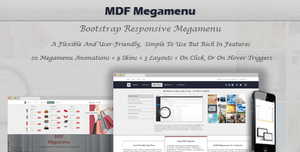 MDF Megamenu v1.1.6 - Bootstrap Responsive Megamenu
