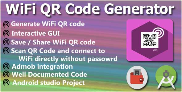 WiFi QR Code Generator & Scanner +Android Studio +AdMob