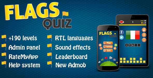 Flags Quiz - Android Game + Admin Panel