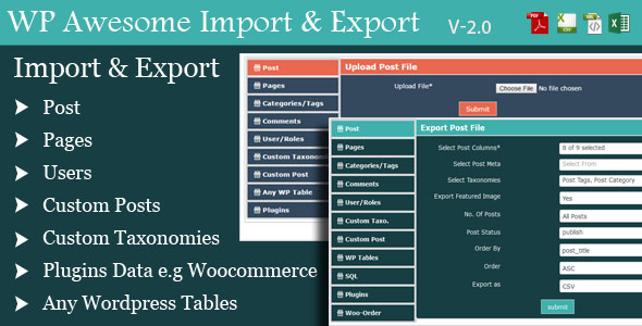 WordPress Awesome Import & Export Plugin v2.7