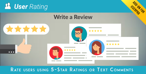 User Rating Review Add on for UserPro v3.8.2