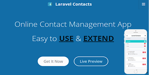 Laravel Contact - Online Contact Management App