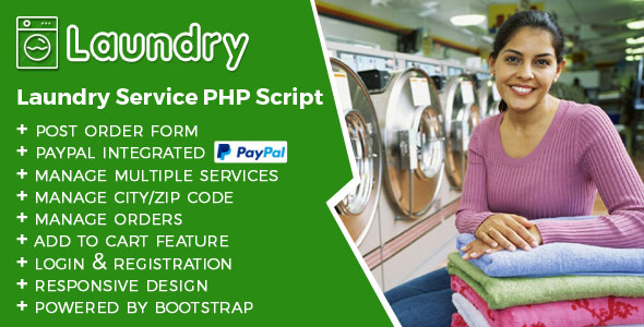 Laundry Service PHP script v3.0