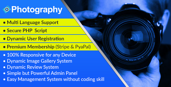 Photography - Dynamic Photographer Management Syestem and Directory Script