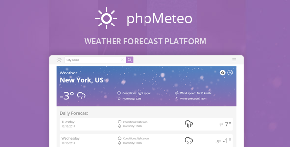 phpMeteo v2.0 - Weather Forecast Platform