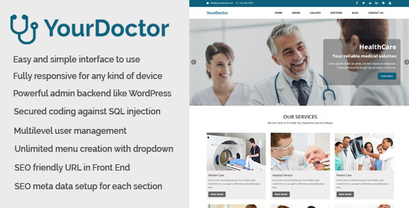 Yourdoctor - Medical and Doctor Website CMS