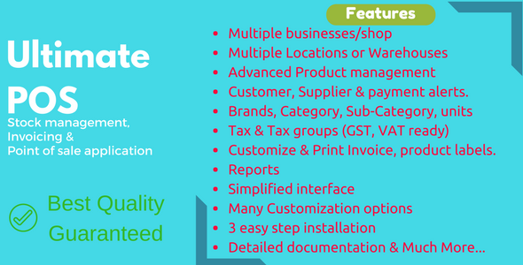 Ultimate POS v2.8.1 - Advanced Stock Management, Point of Sale & Invoicing application - nulled
