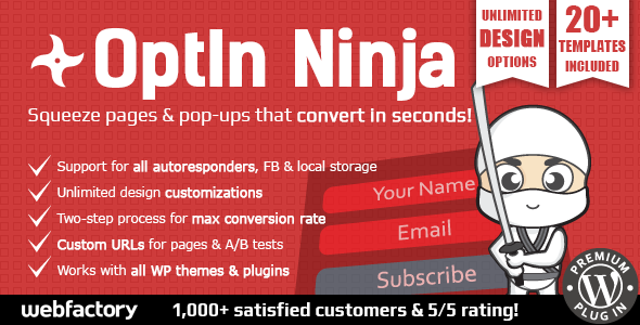OptIn Ninja v2.22 - Ultimate Squeeze Page Generator
