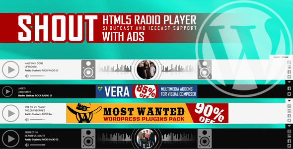 SHOUT v1.2.3 - HTML5 Radio Player With Ads