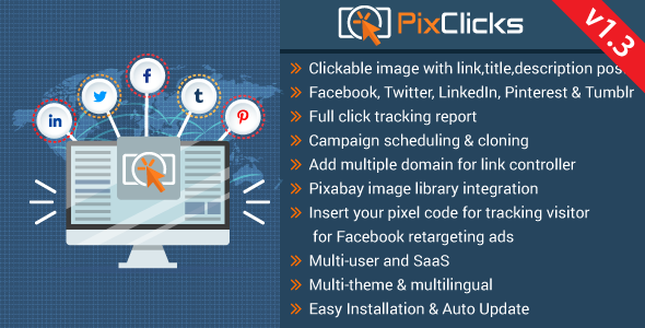 PixClicks v1.3 - Clickable Image Poster & Click Tracking