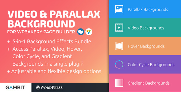 Video & Parallax Backgrounds For WPBakery Page Builder v4.8