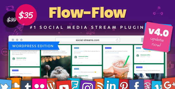 Flow-Flow v4.1.25 - WordPress Social Stream Plugin