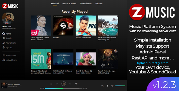 Zuz Music v1.2.3 - Advance Music Platform System