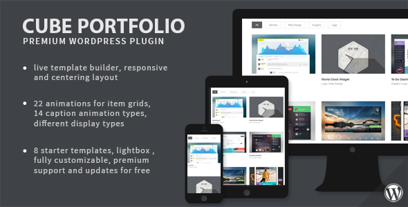 Cube Portfolio v1.16.6 - Responsive WordPress Grid Plugin