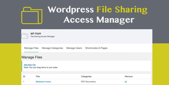 WP FSAM v1.0 - File Sharing Access Manager