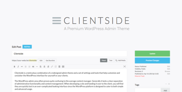 Clientside v1.14.2 - WordPress Admin Theme