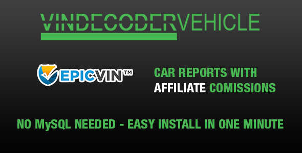VIN Decoder Vehicle PRO + Epicvin Affiliate