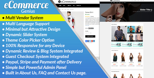 eCommerce Genius v1.1 - Complete Multi Vendor eCommerce Business Management System